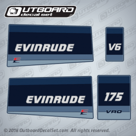 1985 Evinrude 175 hp VRO V6 decal set 0282446