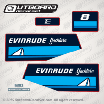 1985 Evinrude 8 hp yachtwin decal set
