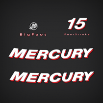 2006 Mercury 15 hp FourStroke Big Foot Decal Set 802739A06 