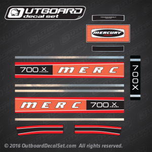Mercury racing 700 X decal set