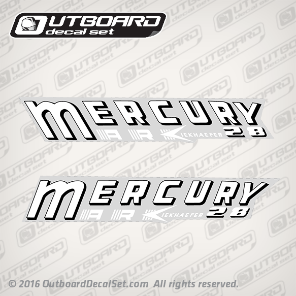 1958 Mercury Mark 28 Outboard decal set