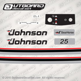 1984 Johnson 25 hp decal set 0393969
