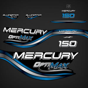 1999 Mercury 150 hp optimax bluewater series outboard 854294A99 DECAL SET (BLACK 150 XL/CXL - BLUEWATER) 1150473VD 1150473VE 1150473VS 1150473VT 1150483VD 1150484VD 7150473HD 7150473HE 7150473HS 7150473HT 7150483HD 7150483HE 7150484HD 852552T3 852552A3 85