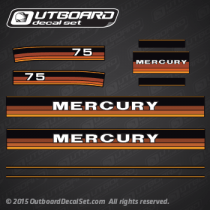 1984 1985 MERCURY Outboards 75 hp decal set 