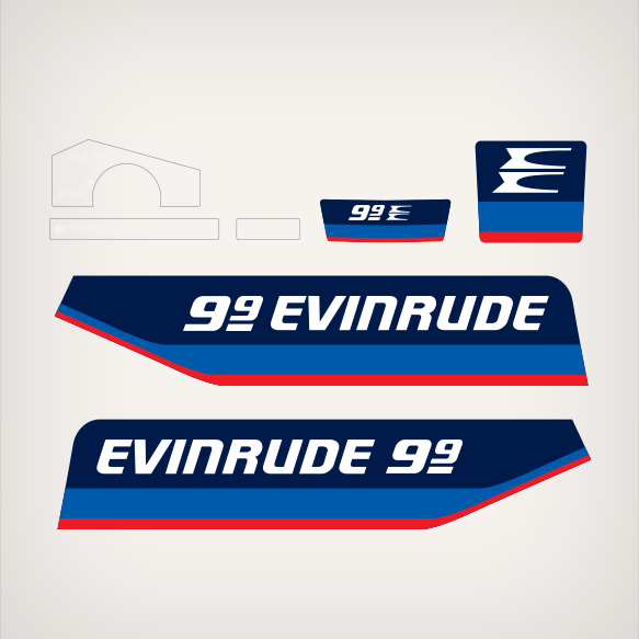 1975 Evinrude 9.9 hp decal set 0279814