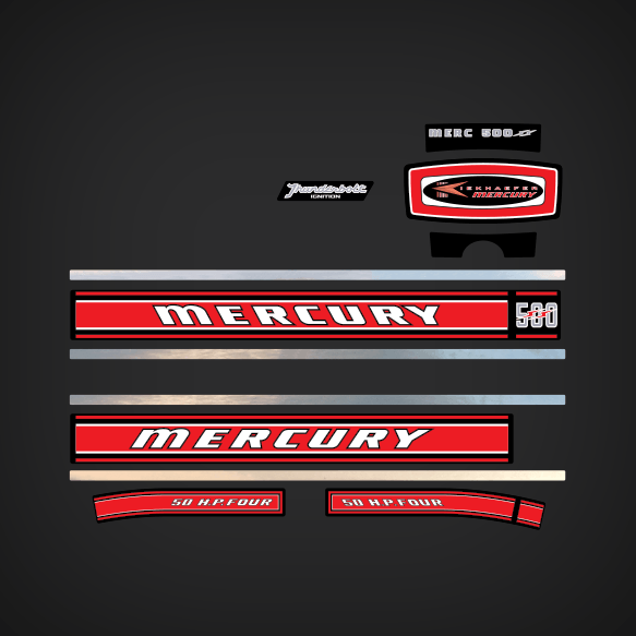 1968 Mercury 500SS - 50 hp decal set