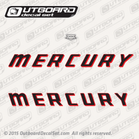 1960 MERCURY Outboard decal set (Red-Black)