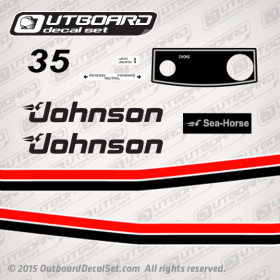 1983 Johnson 35 hp Electric Starter decal set 0393255 *