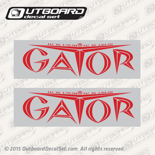 Gator Trailers Reflective decal set PAT. NO. 2,723,038 ® PAT. NO. 2,865,522