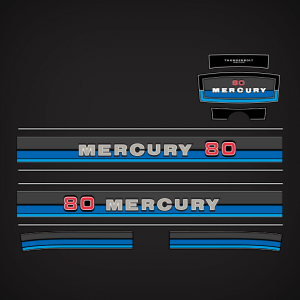  1980-1982 Mercury 80 hp decal set 93152A81