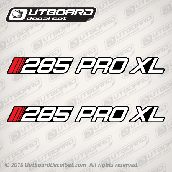 1991-1997 Stratos 285 PRO XL decal set