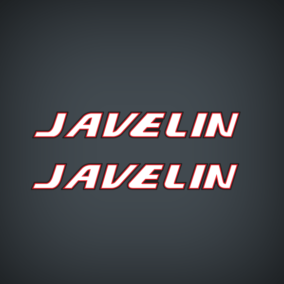 2000-2001 Javelin flat-vinyl hull Decal Set logo