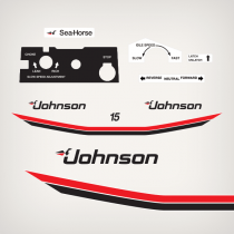 1983 Johnson 15 hp Decal set 0393251, 0393252, 0391842, 0392783, 0392784