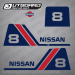 1987 1988 1989 1990 1991 1992 1993 1994 1995 1996 1997 1998 1999 2000 2001 2002 Nissan 8 hp NS8B Decal set 3B2S87801-0 