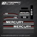 1991-1993 MERCURY 100 hp decal set 