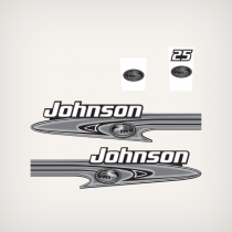 2001 Johnson 25 hp decal set 0348375, 0348599, 0349019, 0349020, 5004398