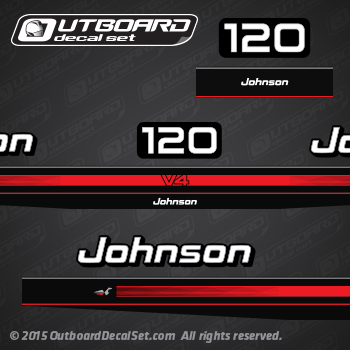 1992 1993 1994 Johnson 120 hp decal set 