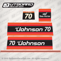 1981 Johnson 70 hp decal set 0390580, 0391205, 0390458, 0390496