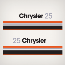 1978 Chrysler 25 hp decal set