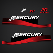 1999-2006 Mercury 20 hp decal set 824091A00