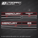 1994-1995 Mercury 65 JET Design I decal set 826327A95, 828353A12, 822360A14, 822360A15, 822361A15, 822360A16, 822361A16