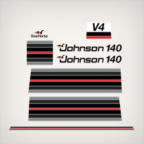 1982 Johnson 140 hp V4 decal set 0392389, 0391832
