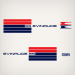 1973 Evinrude 65 hp Triumph decal set 0279598