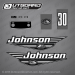2000 Johnson 30 hp decal set 0346666 0346667