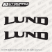 1980 1981 1982 1983 1984 1985 1986 1987 1988 and 1989 Lund Boat Decal Set Solid Black