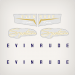 1958 Evinrude 10 hp Sportwin decal set