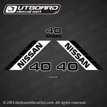 1993-1994-1995 40 hp Nissan Outboard decal set