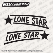 1950 1951 1952 1953 1954 1955 1956 1957 1958 and 1959 Lone Star Boats Decal Set Black