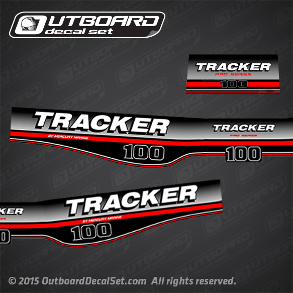 1996-1998 Mercury Tracker 100 hp decal set