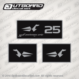 1972 Johnson 25 hp decal set