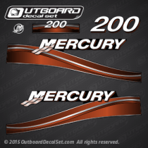 2003 2004 2005 2006 MERCURY Outboards 200 hp decal set Copper