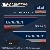 1989 1990 1991 Evinrude 9.9 hp decal set (Outboards)