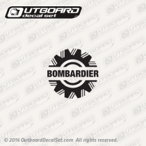 2002-2005 Evinrude bombardier front/rear decal White models 0215287
