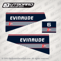 1988 Evinrude Outboard Decals 6 hp Blue/Red 