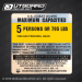 Thunderbird Products formula one Boat Capacity decal 4X4
