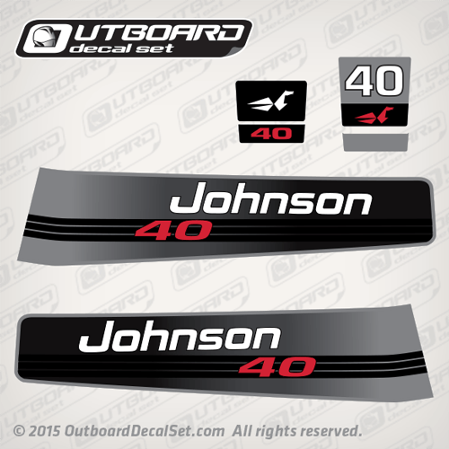 1992-1996 Johnson 40 hp decal set