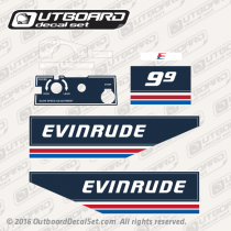 1983 Evinrude 9.9 hp Decal Set 0282035, 0282036