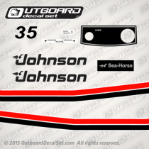1983 Johnson 35 hp Electric Starter decal set 0393255, 0327913, 0393451, 0393452