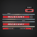 1969 Mercury 80 hp - 800 decal set 