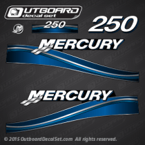 2003 2004 2005 2006 MERCURY Outboards 250 hp decal set Blue (Outboards)