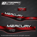 1996 1997 1998 MERCURY 40 hp 824093A96 DECAL SET (Manual) RED (Outboards)