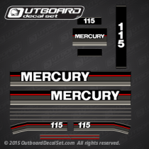 1989 1990 MERCURY Outboards 115 hp decal set (Outboards)