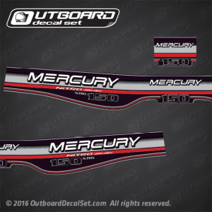 1996-1998 Mercury 150 hp XR6 Nitro Series decal set Red 809846A96 827328A7, 827328A8