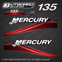 2004 2005 MERCURY Outboards 135 hp decal set 854291A04 Red 