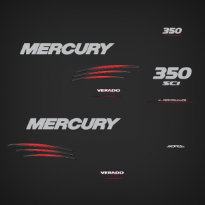 2011-2013 Mercury 350 hp SCI Verado Decal Set