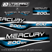 1996-1998 Mercury 200 hp EFI Bluewater series decal set
